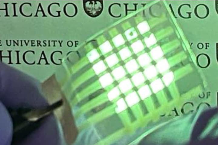 Researchers have developed a new kind of OLED that can stretch to twice its length without a loss of image clarity