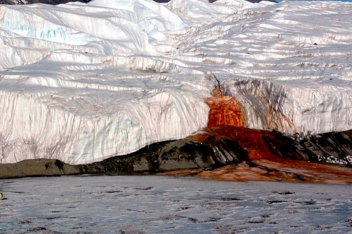 Blood Falls in Antarctica, where scientists have finally gotten to the bottom of why the water is so red