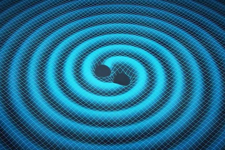 An artist's impression of gravitational waves