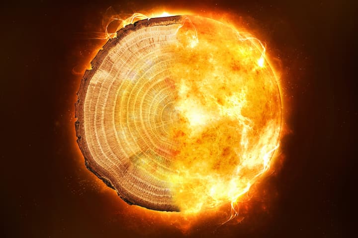 Tree rings can preserve a record of astrophysical events like solar flares
