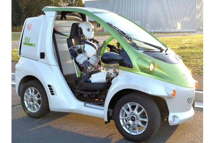 Researchers from the University of Tokyo's Jouhou System Kougaku Lab trained the Musashi humanoid to drive a car like a human... sort of