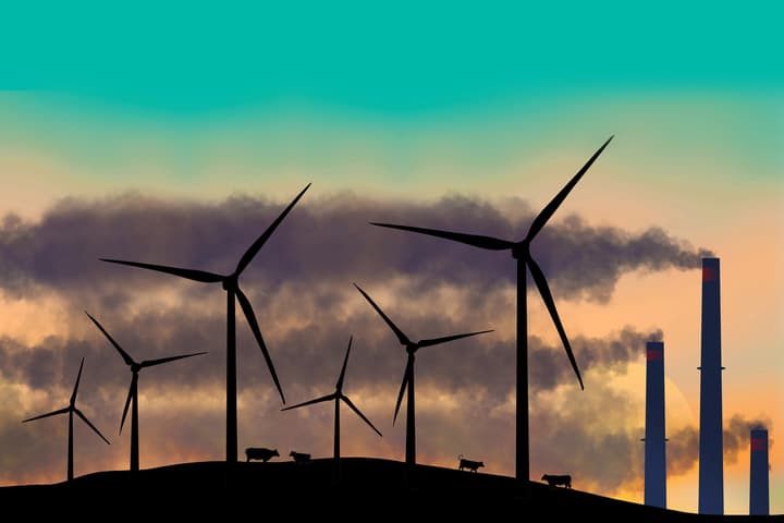 Renewable wind energy blows away coal-fired power in March and April of 2024