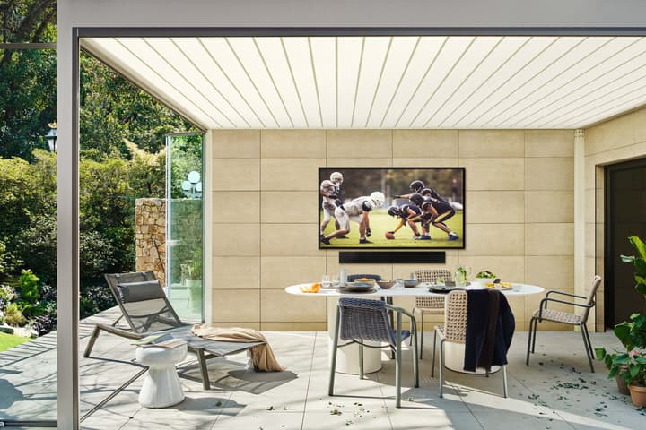 The 85-inch Class Terrace TV gains improved display technology and better weather resistance, compared to existing outdoor models
