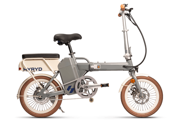 HydroRide Europe AG's HYRYD ebikes use a hydrogen fuel-cell to power the ride, with a compact solar-powered hydrogen generator available for green H2 production potential