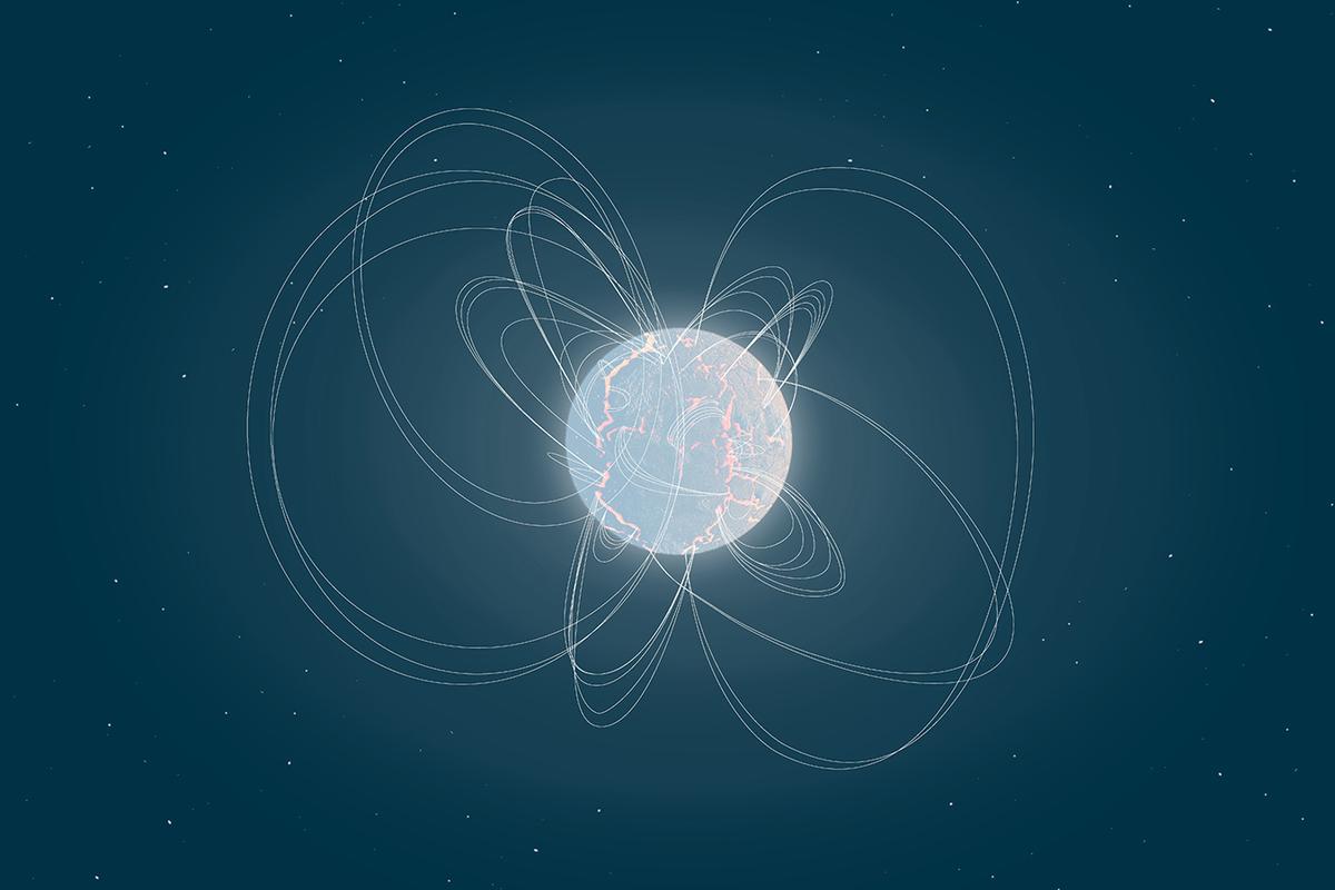 An artist's rendition of a magnetar,