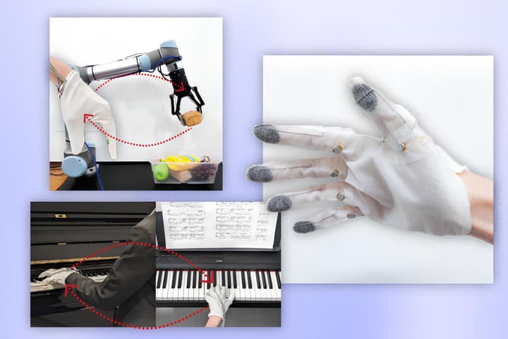 The smart glove system can capture touch-based instructions from a tutor or professional, and reproduce them in student wearables as haptic feedback