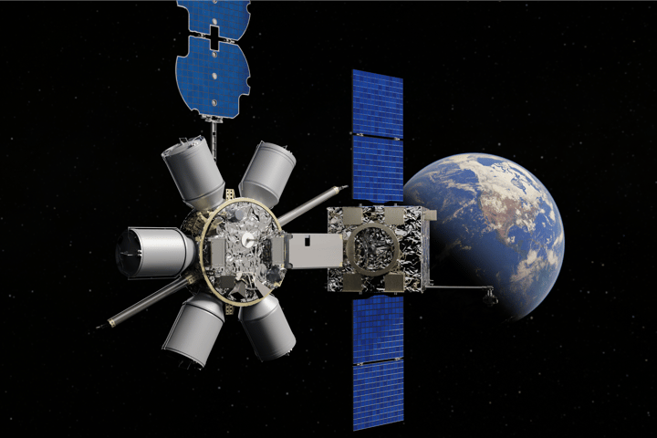 Artist's concept of a future orbital refueling spacecraft