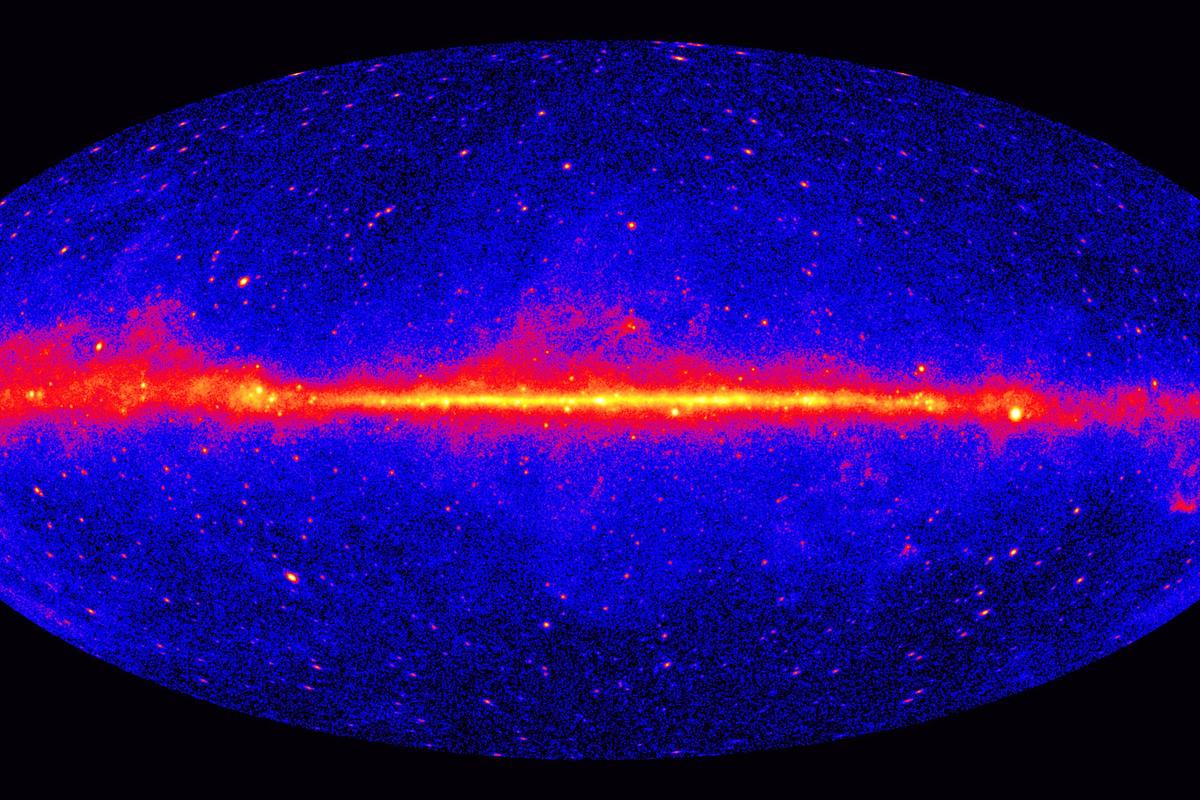 A whole sky picture of the Milky Way galaxy as seen in gamma-ray light (Photo: NASA)