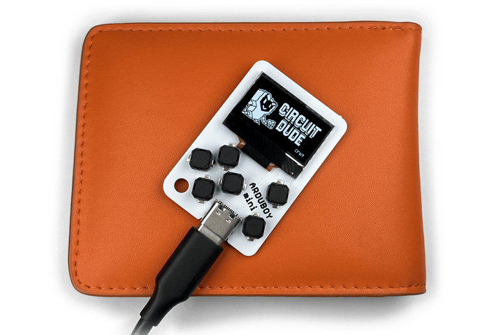 The Mini gaming system is home to more than 300 open-source games developed by the Arduboy community