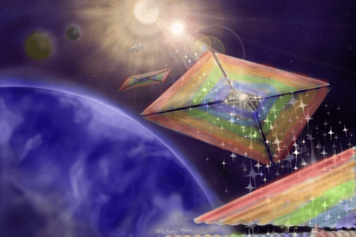 An artist's impression of the new Diffractive Solar Sail