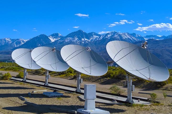 The Deep Synoptic Array-10 (DSA-10) dishes, located at Caltech's Owens Valley Radio Observatory