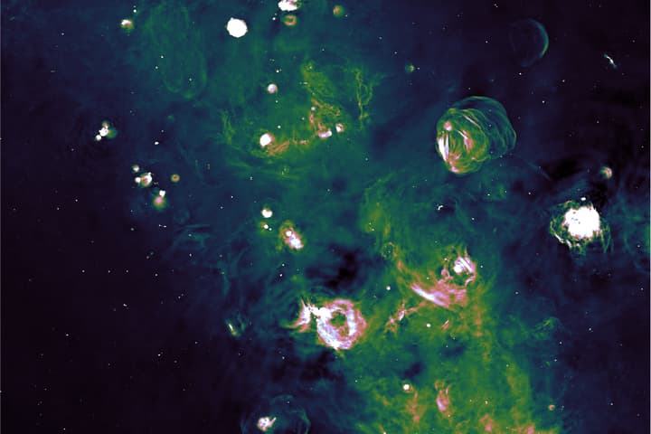 A combined image of data from the Parkes and ASKAP radio telescopes reveals new supernova remnants previously unseen
