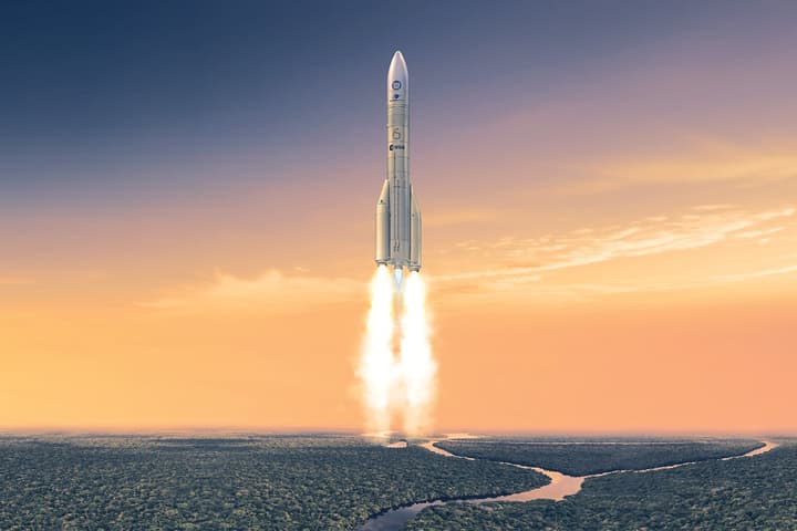 Artist's concept of Ariane 6 lifting off