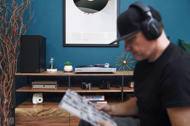 The Hi-Res series turntables can be cabled directly to powered speakers, or sounds can be streamed to a pair of wireless headphones over Bluetooth