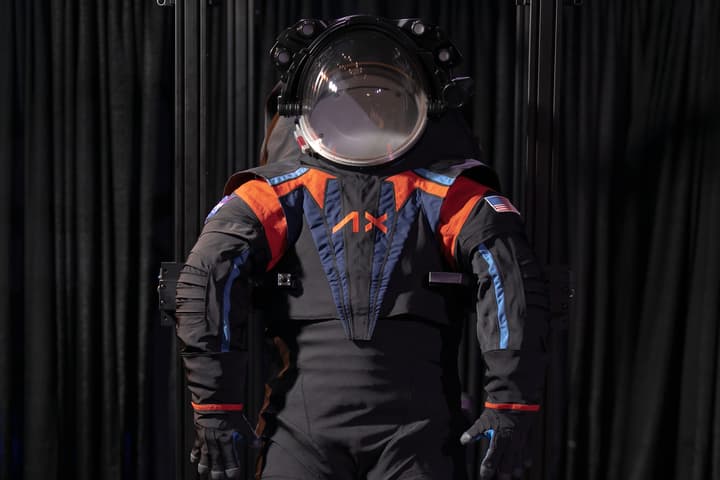 The prototype Artemis III spacesuit – the final version will be white