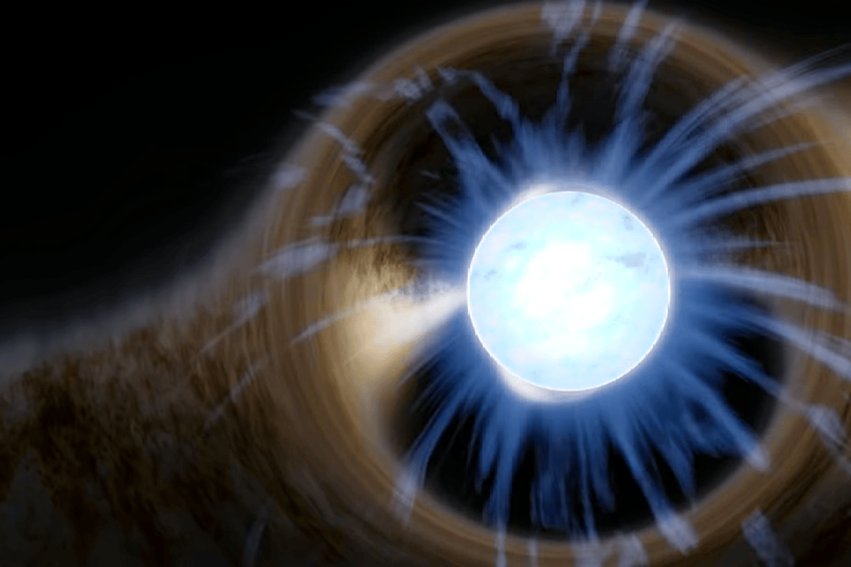 An artist's impression of a neutron star