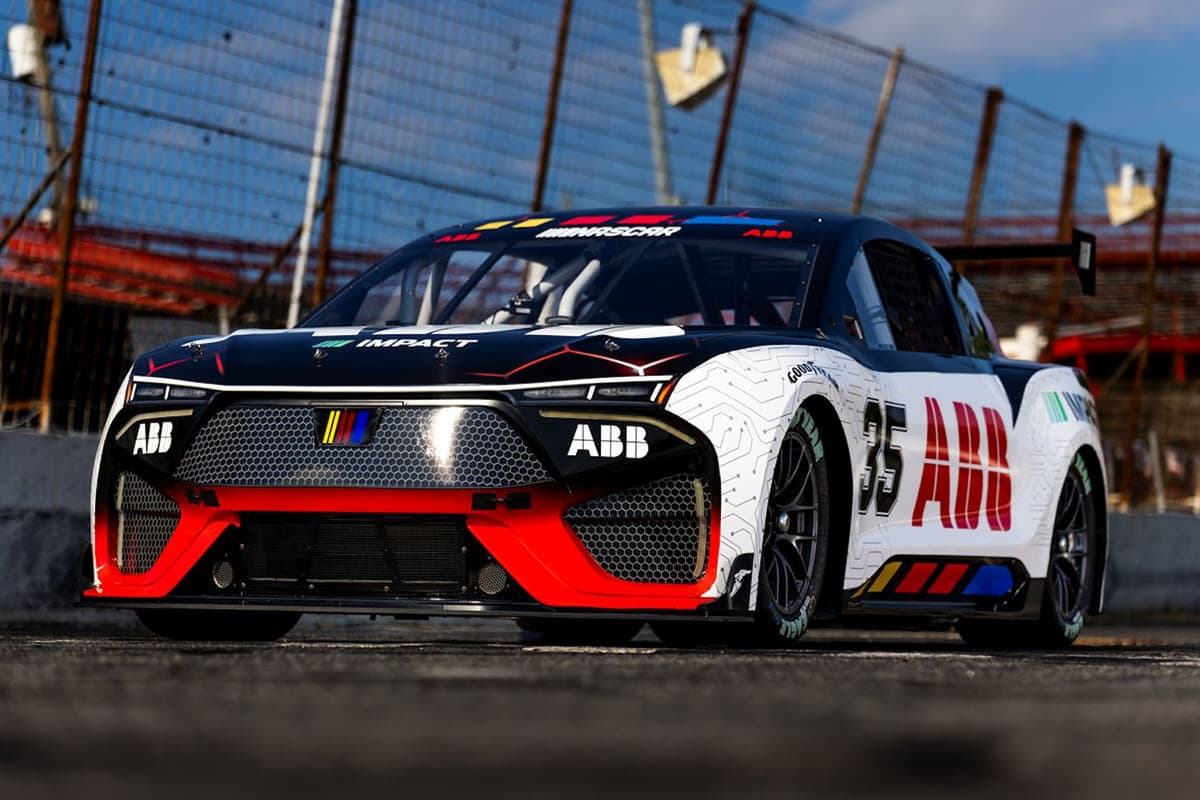 The ABB NASCAR EV prototype debuted ahead of the Chicago Street Race on July 6