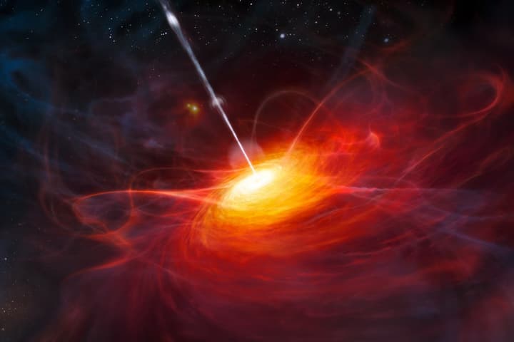 Artist's concept of the universe's most distant quasar