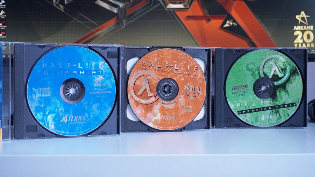 A photo of the CDs for Half-Life: Blue Shift and Half-Life Generations