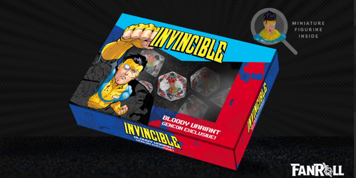 Limited Edition Skybound & FanRoll Invincible Dice Set Release at Gen Con 2024!