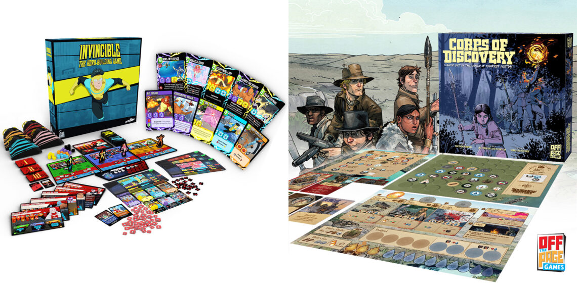 Check out Invincible: The Hero-Building Game and Corps of Discovery at Gen Con 2024!