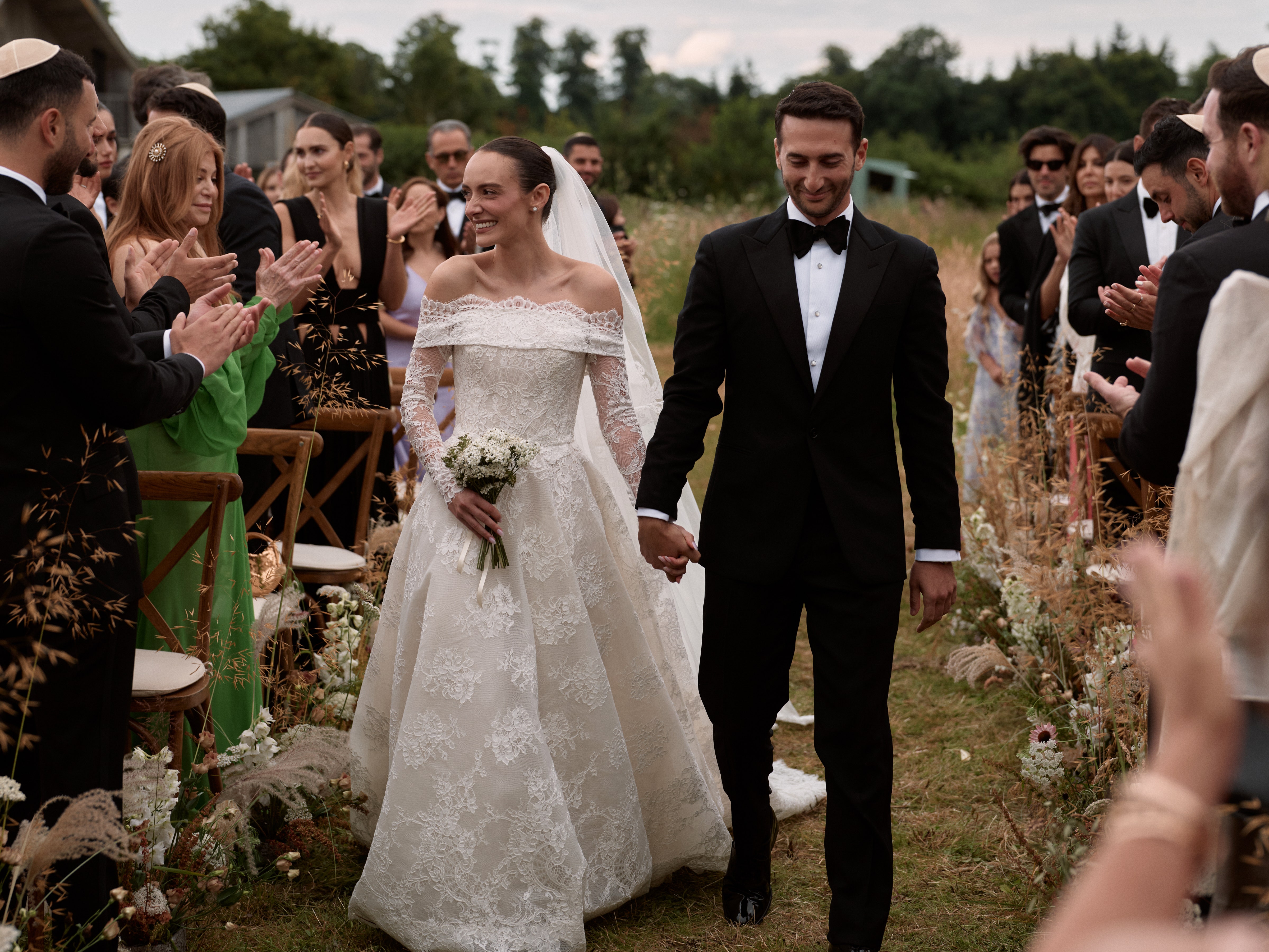 Liv Perez Wore Elie Saab to Marry Alex Nachum in an Oasis of Wildflowers at Soho Farmhouse