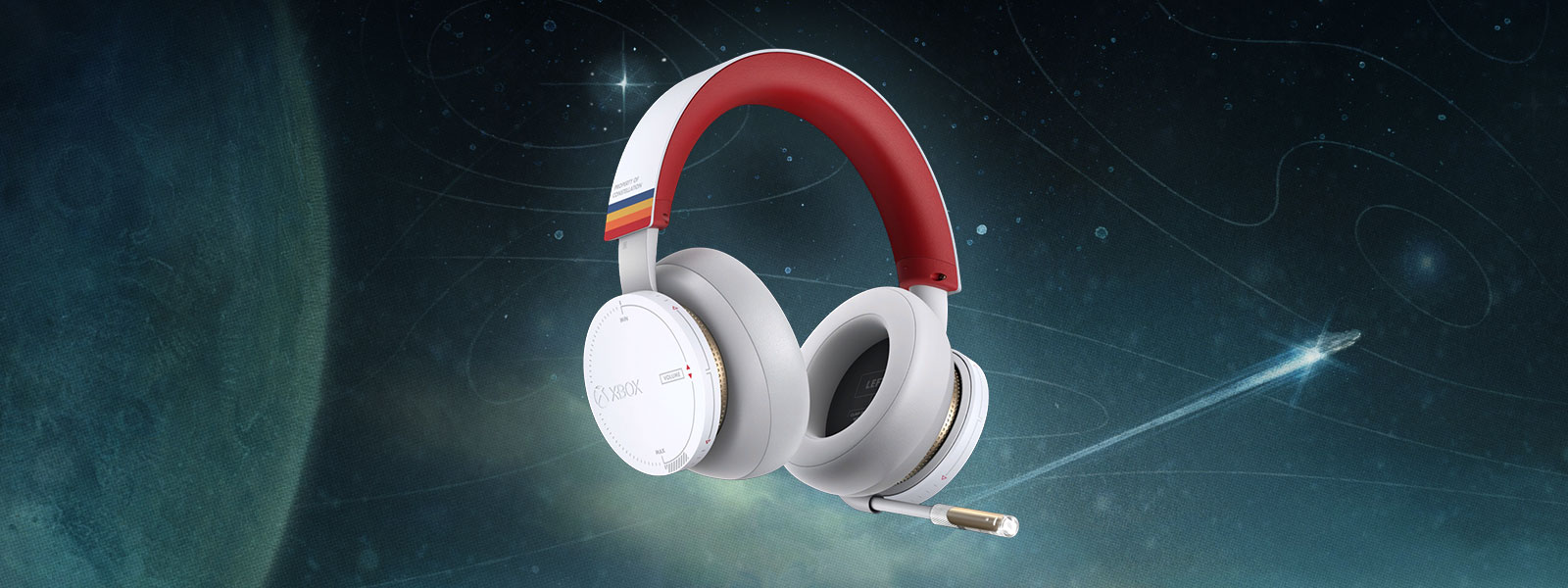 Detail view of Xbox Wireless Headset - Starfield Limited Edition.