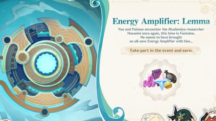 Brief details about the Energy Amplifier Lemma event in Genshin Impact version 4.8.