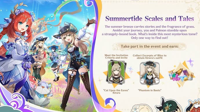 Brief details about the Summertide Scales and Tales event in Genshin Impact version 4.8.
