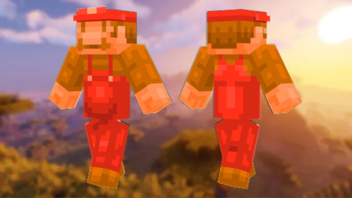 A NES Mario skin for Minecraft.