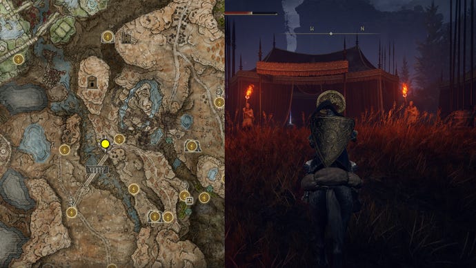 The location of Fire Knight’s Cookbook [2] in Elden Ring.