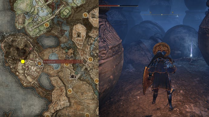 The location of Greater Potentate’s Cookbook [11] in Elden Ring.