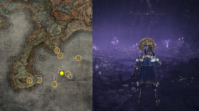 The location of St. Trina Disciple’s Cookbook [3] in Elden Ring.