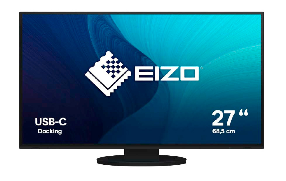 Monitore mit Typ-C-Anschluss erleichtern den Multi-Monitor-Aufbau, da Notebook und Schirm nur über ein Kabel verbunden sind. Hat der Schirm – wie hier der Eizo Flexscan EV2781-BK – USB-Anschlüsse, können Sie ihn fürs Anschließen von USB-Peripherie wie Tastatur, Maus oder auch USB-Stick einsetzen.