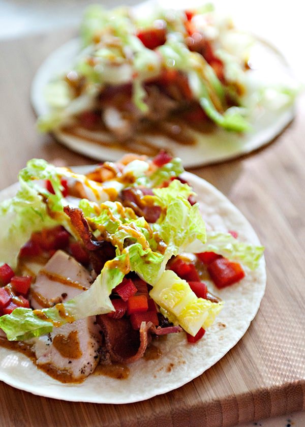 garlic bacon chicken wraps