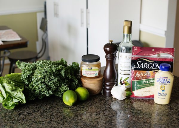 kale caesar salad with parmesan crisp croutons recipe