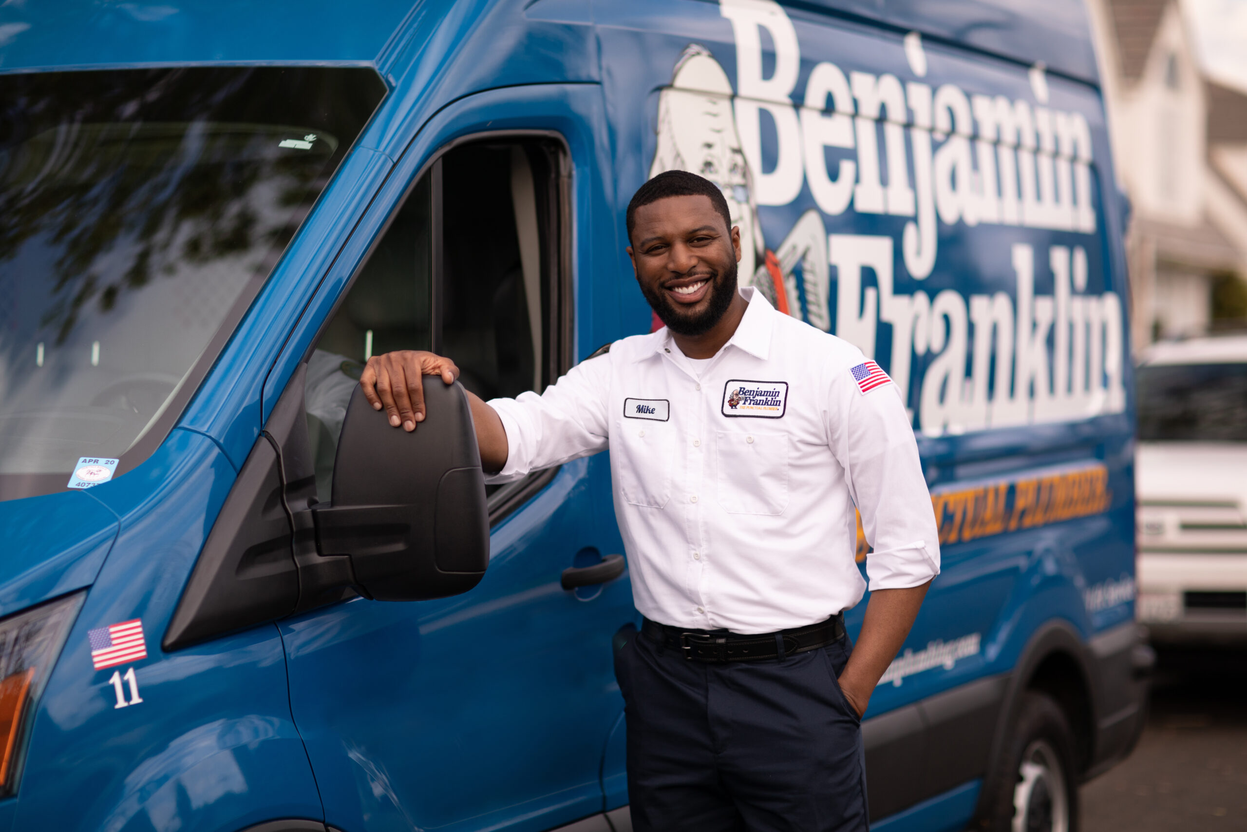 happy Benjamin Franklin Plumbing franchise owner