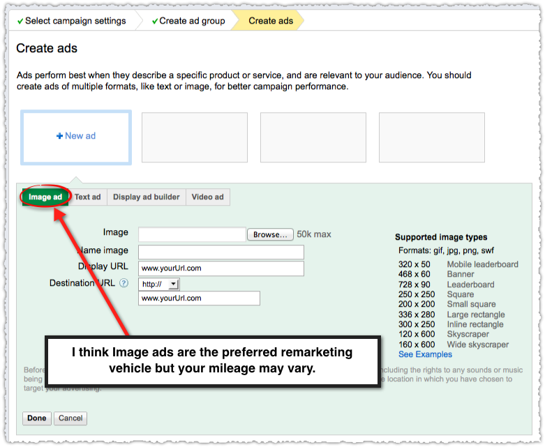 Google Image Ads for Remarketing