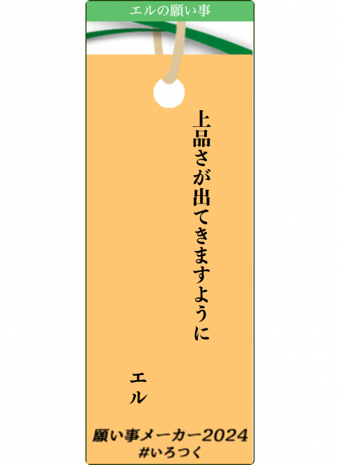 願い事メーカー　エル　2024