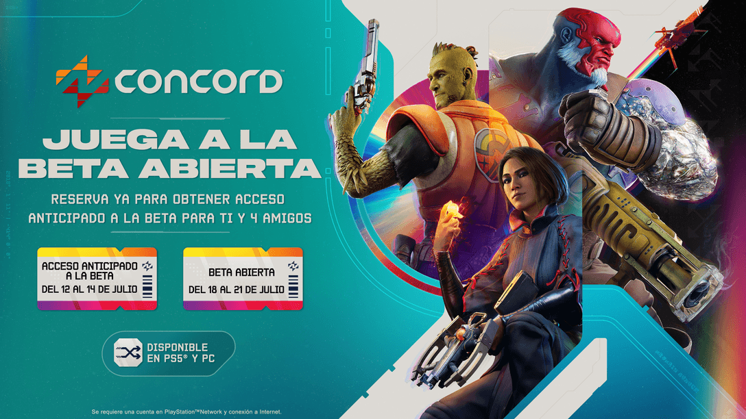 Anunciamos las fechas de la beta de Concord, cuyo acceso anticipado se lanzará el 12 de julio