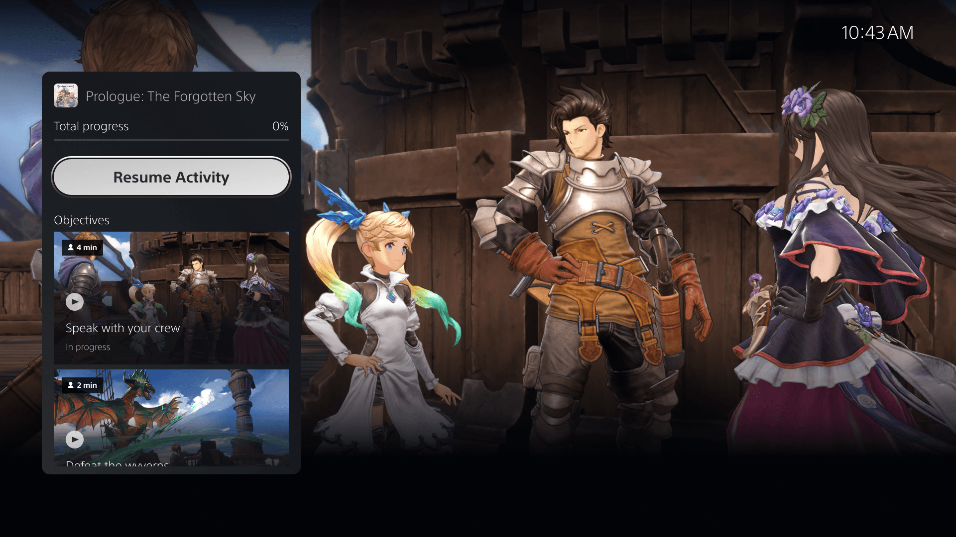 Capture d'écran de l'interface de la PS5 faisant apparaître l'Aide au jeu communautaire pour le jeu Granblue Fantasy: Relink