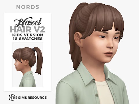 Hazel V2: A Sims 4 CC Hair for Kids