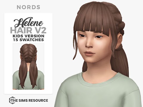 Helene V2: A Sims 4 CC Hair for Kids