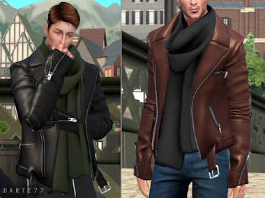 Biker Jacket with Scarf (Male/Female) - Early Access
