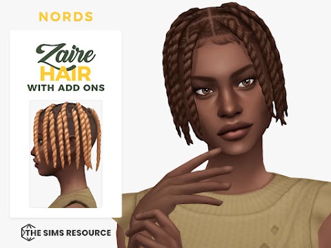 Zaire: A Sims 4 CC Hair