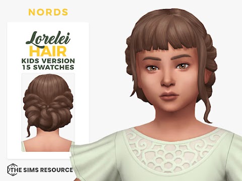 Lorelei: A Sims 4 CC Hair for Kids