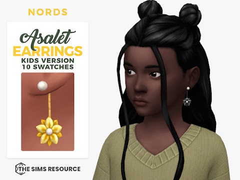 Asalet: A Sims 4 CC Earrings for Kids