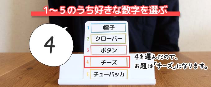 ボードゲーム『ジャストワン（JUSTONE）』のルール：解答役は１～５のうち好きな数字を選ぶ