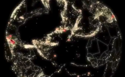 【知識】2017〜2018の間に発生した地震の「震源」をCGで仮想地球体に反映させてみた！