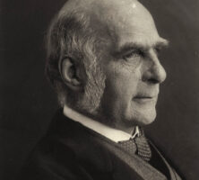 Black and white photo of Francis Galton